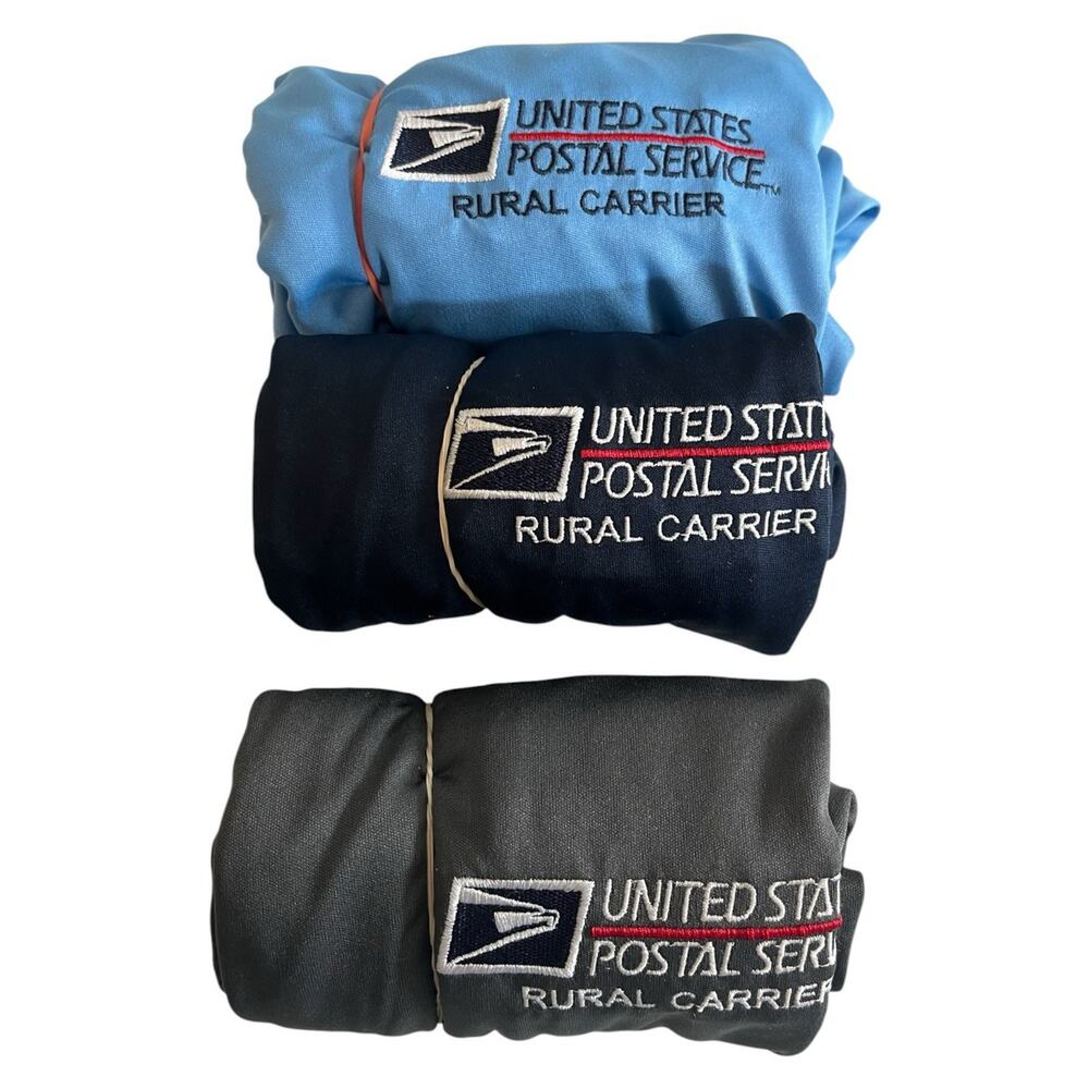 Unisex Postal T-Shirts Blue Gray Navy (Lot of 3) Size Large Rural Mail Carrier